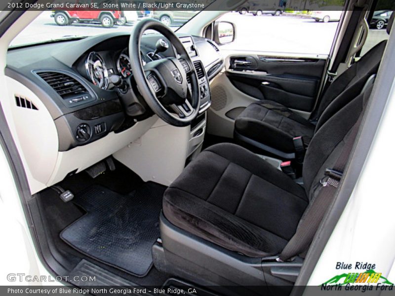 Stone White / Black/Light Graystone 2012 Dodge Grand Caravan SE