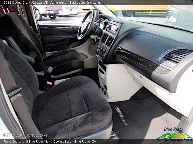 Stone White / Black/Light Graystone 2012 Dodge Grand Caravan SE