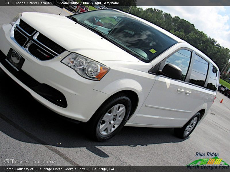 Stone White / Black/Light Graystone 2012 Dodge Grand Caravan SE