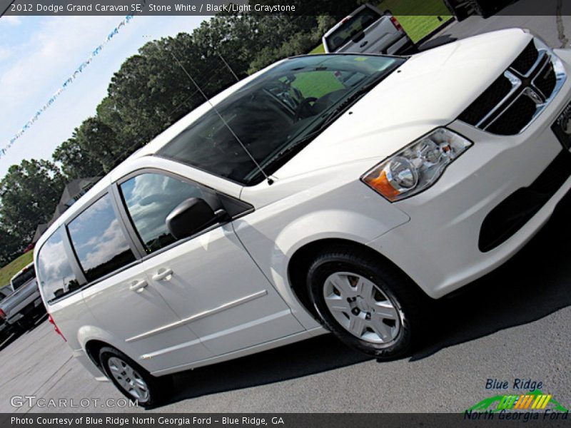 Stone White / Black/Light Graystone 2012 Dodge Grand Caravan SE