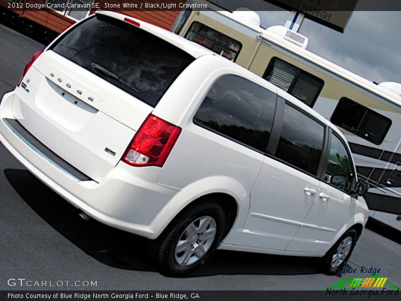 Stone White / Black/Light Graystone 2012 Dodge Grand Caravan SE