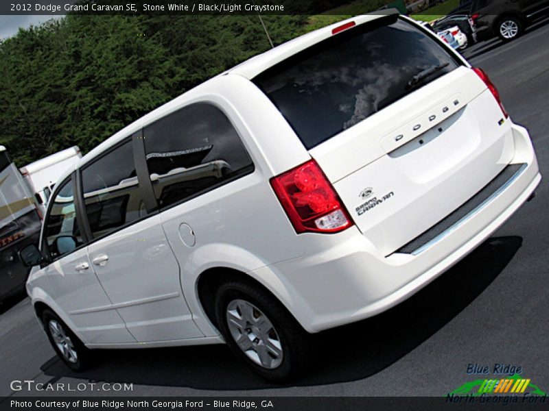 Stone White / Black/Light Graystone 2012 Dodge Grand Caravan SE