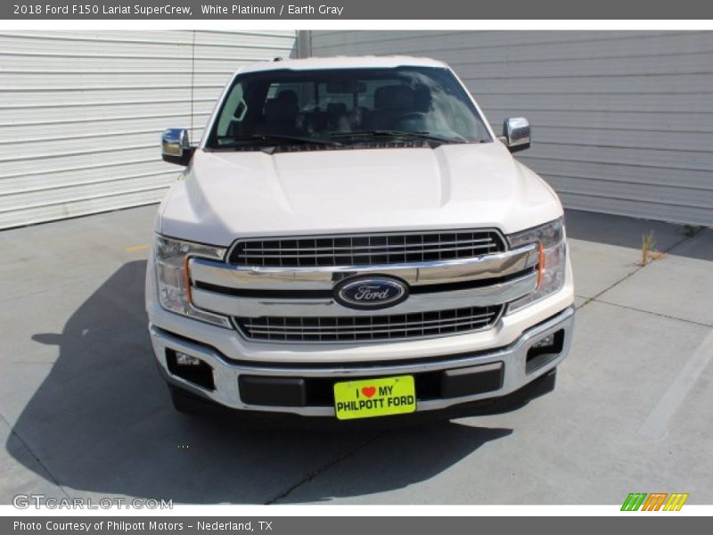 White Platinum / Earth Gray 2018 Ford F150 Lariat SuperCrew