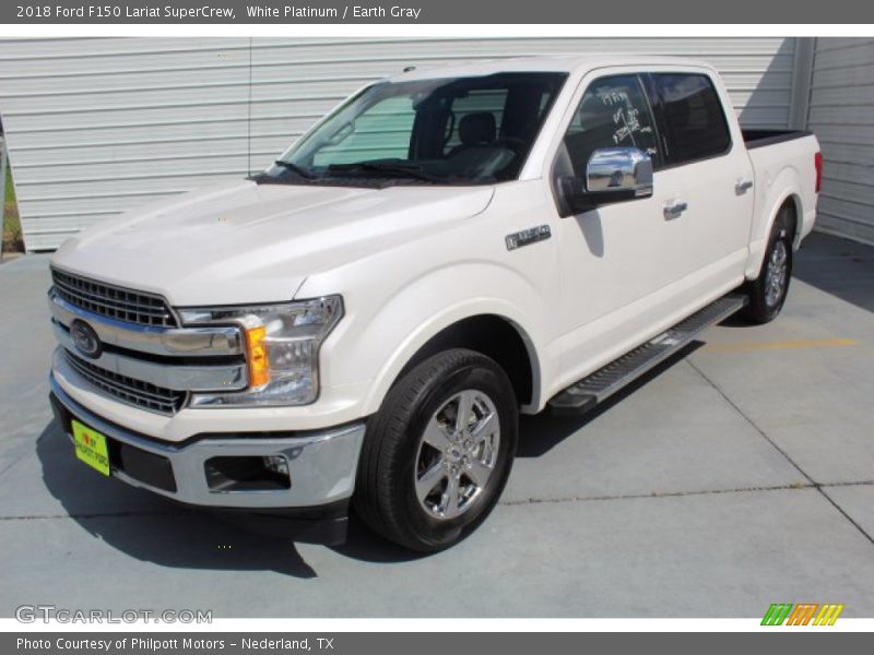 White Platinum / Earth Gray 2018 Ford F150 Lariat SuperCrew