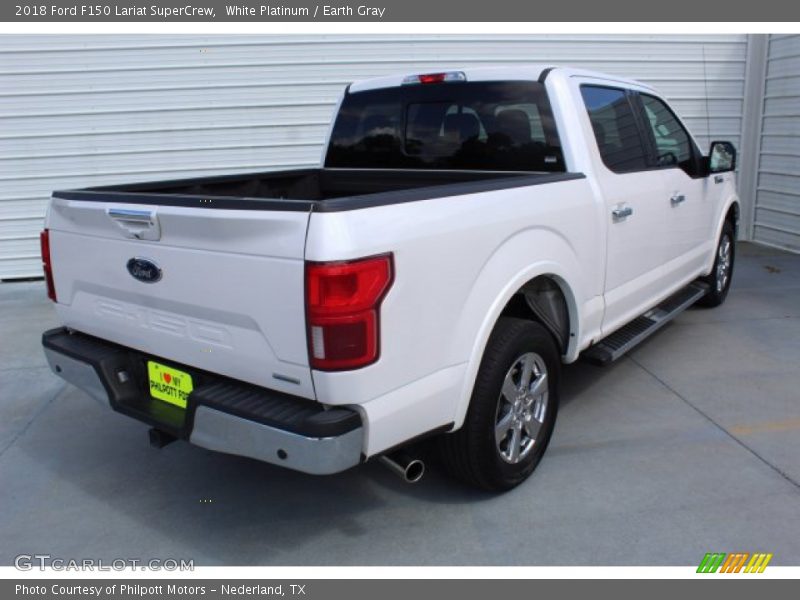 White Platinum / Earth Gray 2018 Ford F150 Lariat SuperCrew