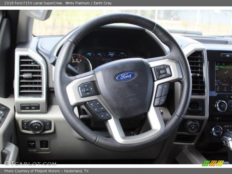 White Platinum / Earth Gray 2018 Ford F150 Lariat SuperCrew