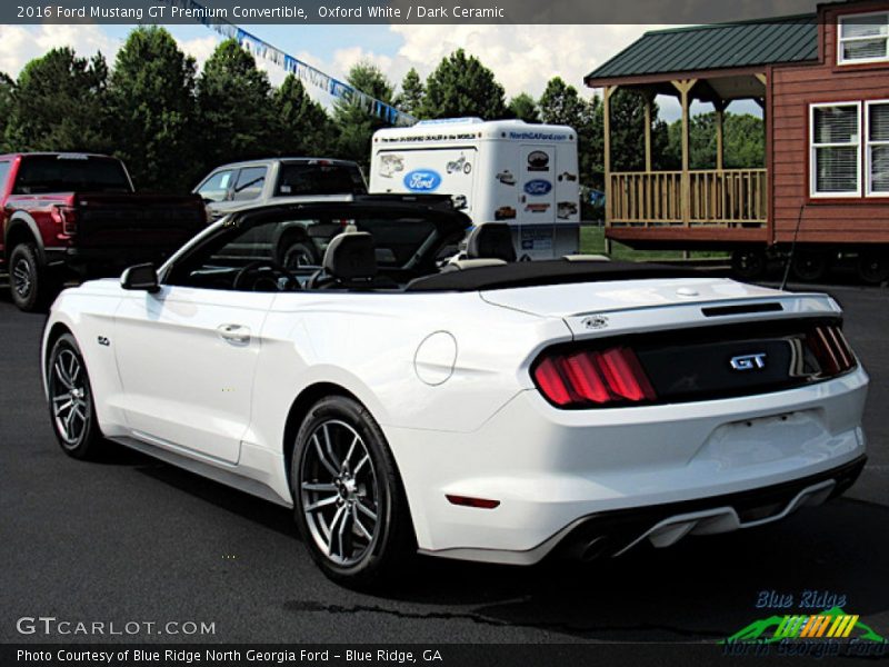 Oxford White / Dark Ceramic 2016 Ford Mustang GT Premium Convertible