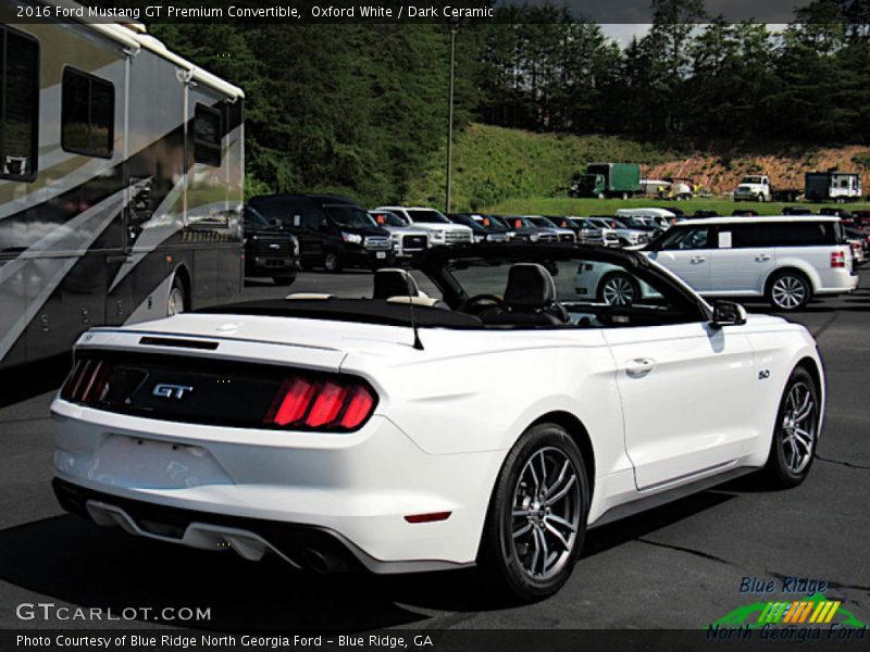Oxford White / Dark Ceramic 2016 Ford Mustang GT Premium Convertible