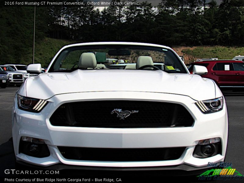 Oxford White / Dark Ceramic 2016 Ford Mustang GT Premium Convertible