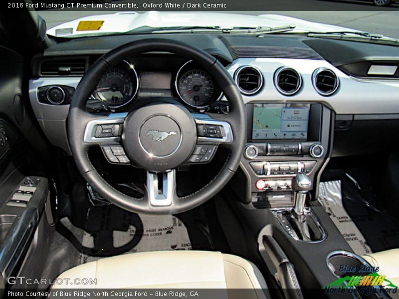 Oxford White / Dark Ceramic 2016 Ford Mustang GT Premium Convertible