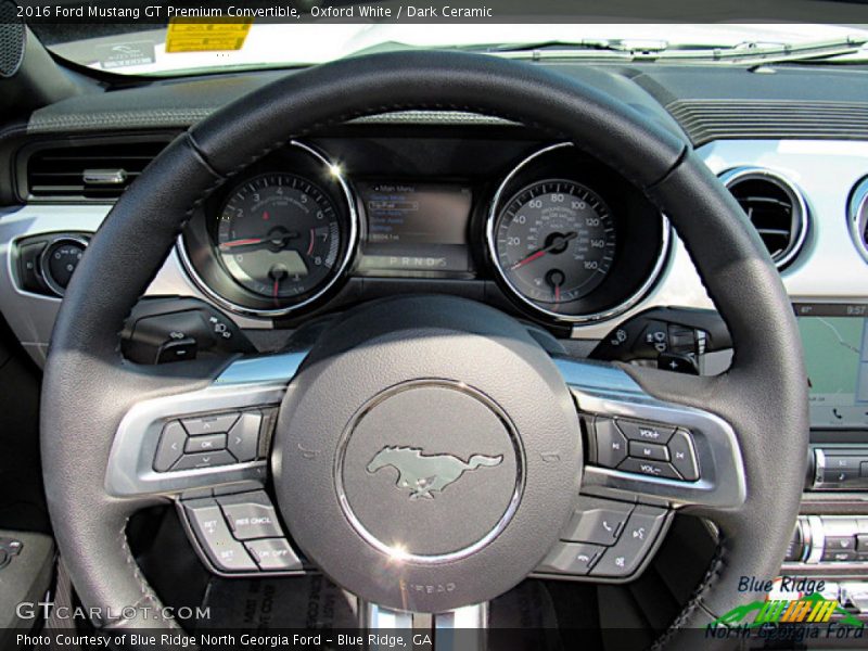 Oxford White / Dark Ceramic 2016 Ford Mustang GT Premium Convertible