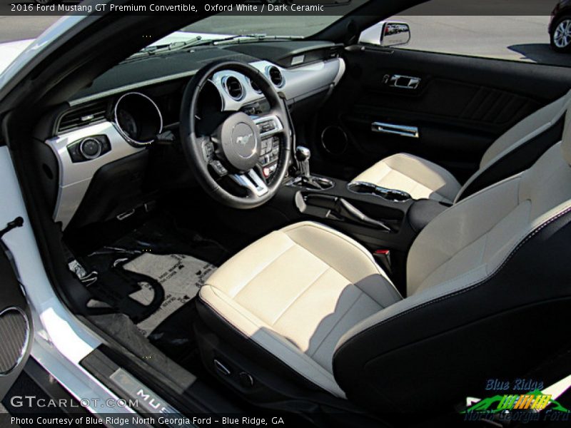 Oxford White / Dark Ceramic 2016 Ford Mustang GT Premium Convertible