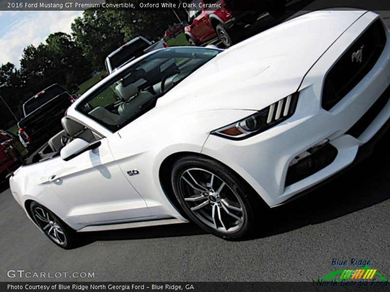 Oxford White / Dark Ceramic 2016 Ford Mustang GT Premium Convertible