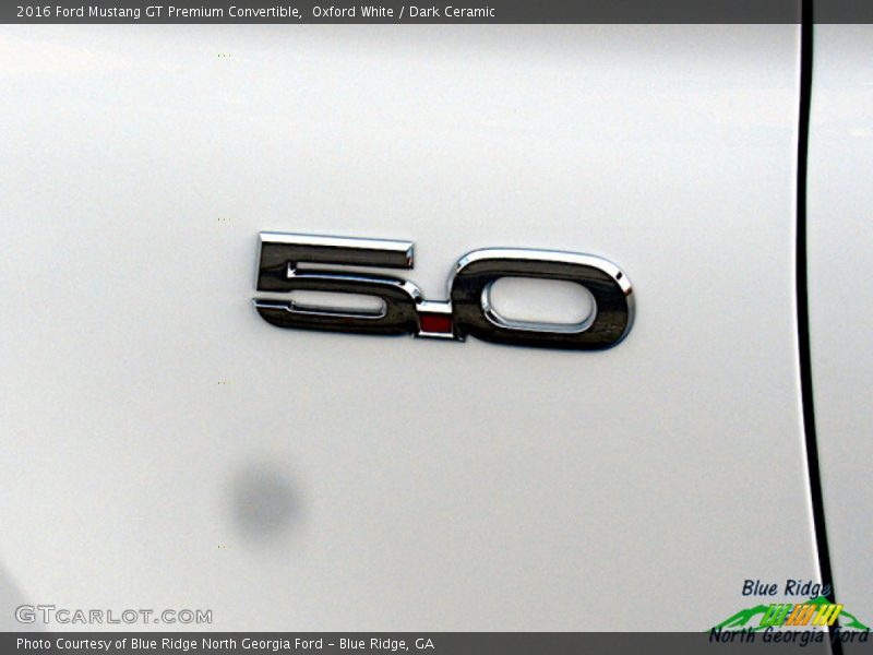 Oxford White / Dark Ceramic 2016 Ford Mustang GT Premium Convertible