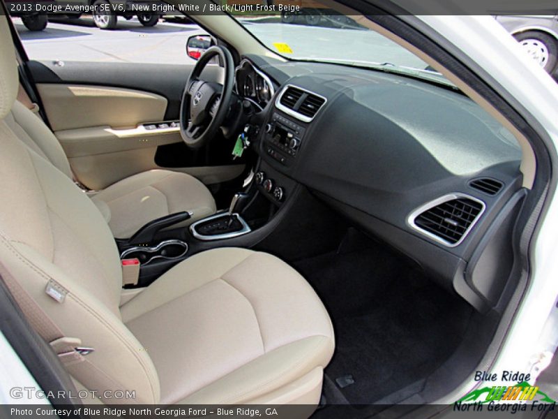 New Bright White / Black/Light Frost Beige 2013 Dodge Avenger SE V6