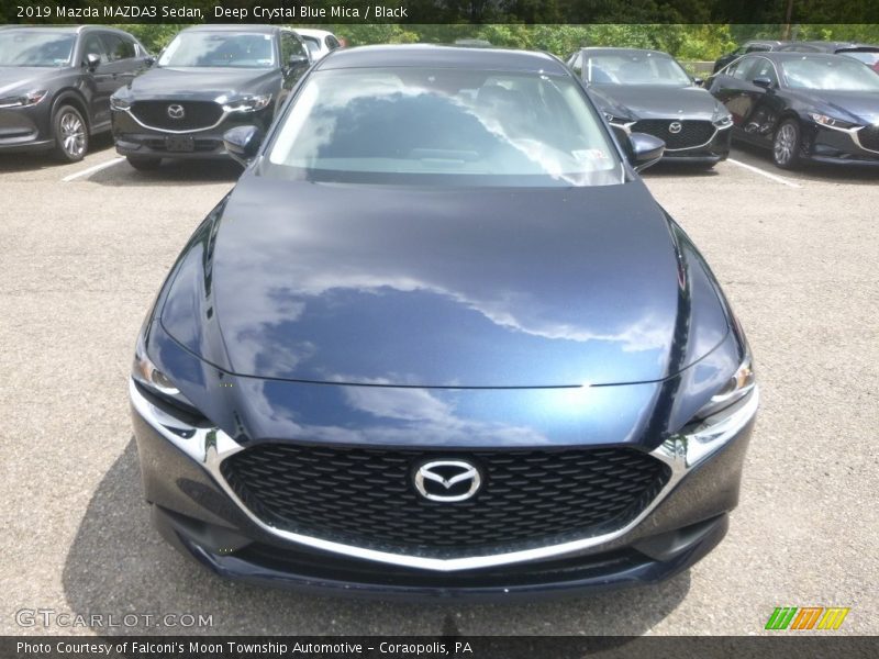 Deep Crystal Blue Mica / Black 2019 Mazda MAZDA3 Sedan