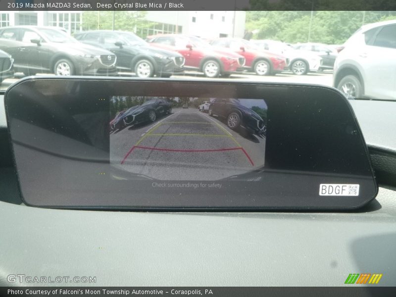 Deep Crystal Blue Mica / Black 2019 Mazda MAZDA3 Sedan