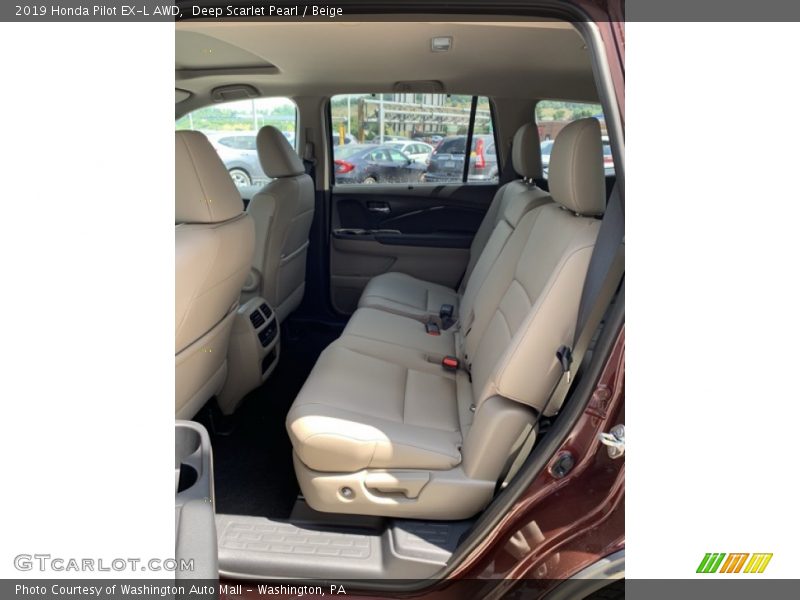 Deep Scarlet Pearl / Beige 2019 Honda Pilot EX-L AWD