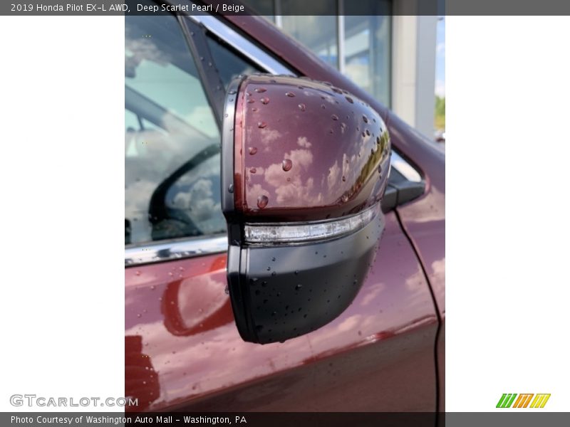 Deep Scarlet Pearl / Beige 2019 Honda Pilot EX-L AWD