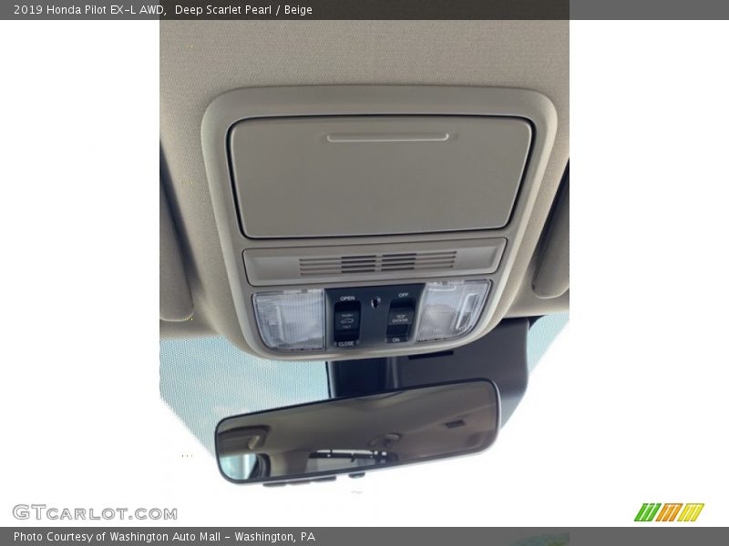Deep Scarlet Pearl / Beige 2019 Honda Pilot EX-L AWD