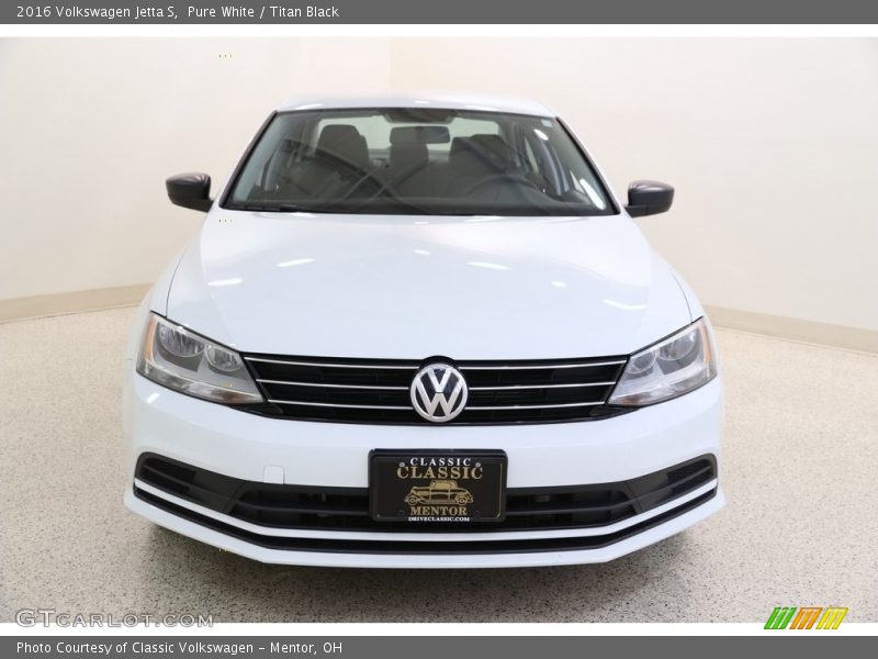 Pure White / Titan Black 2016 Volkswagen Jetta S