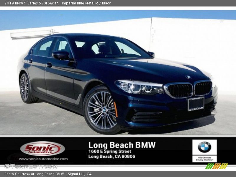 Imperial Blue Metallic / Black 2019 BMW 5 Series 530i Sedan