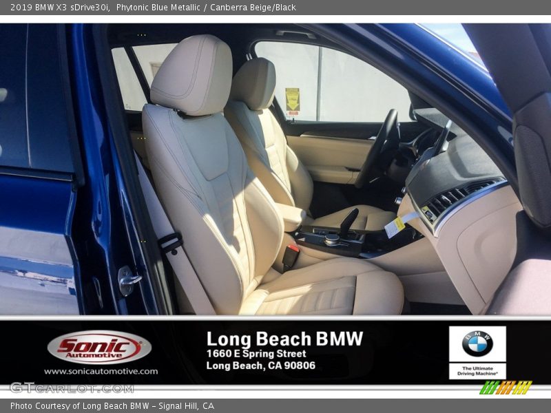 Phytonic Blue Metallic / Canberra Beige/Black 2019 BMW X3 sDrive30i
