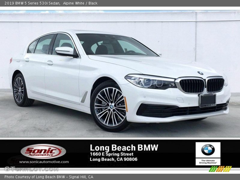 Alpine White / Black 2019 BMW 5 Series 530i Sedan
