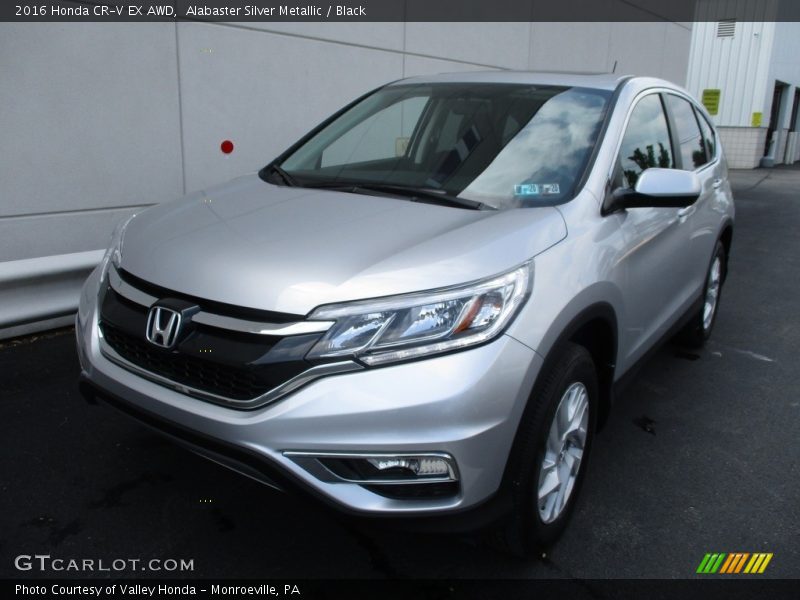 Alabaster Silver Metallic / Black 2016 Honda CR-V EX AWD