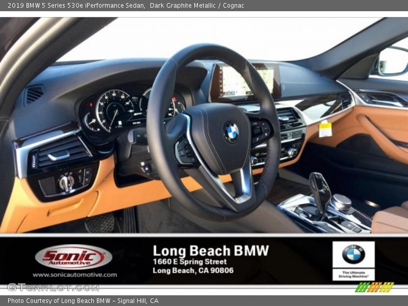 Dark Graphite Metallic / Cognac 2019 BMW 5 Series 530e iPerformance Sedan