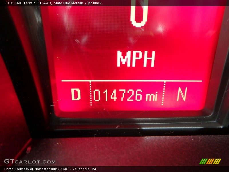 Slate Blue Metallic / Jet Black 2016 GMC Terrain SLE AWD