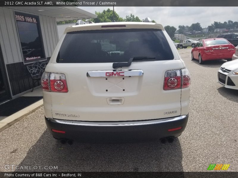 White Diamond Tricoat / Cashmere 2012 GMC Acadia SLT AWD
