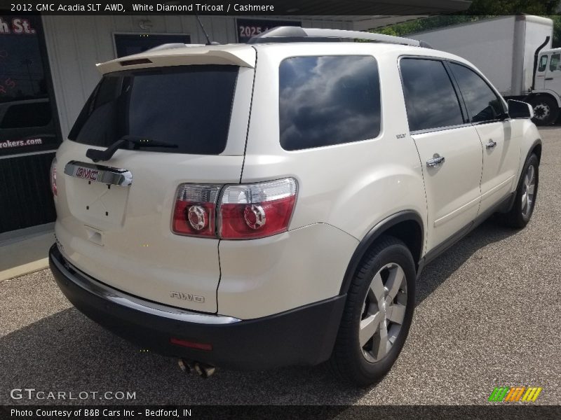 White Diamond Tricoat / Cashmere 2012 GMC Acadia SLT AWD