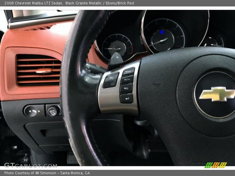 Black Granite Metallic / Ebony/Brick Red 2008 Chevrolet Malibu LTZ Sedan