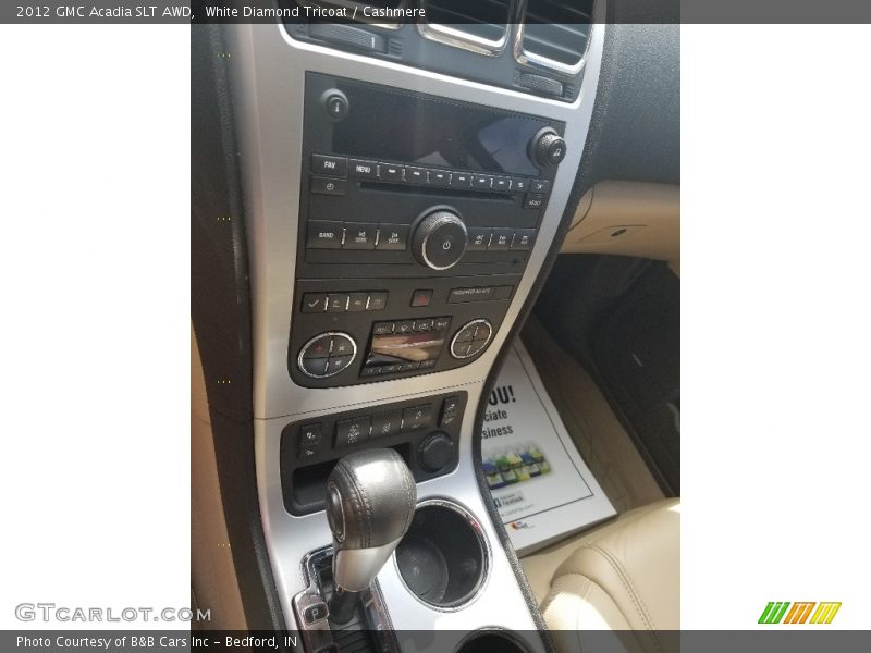 White Diamond Tricoat / Cashmere 2012 GMC Acadia SLT AWD
