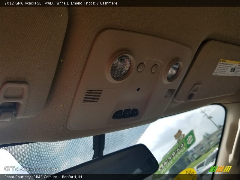White Diamond Tricoat / Cashmere 2012 GMC Acadia SLT AWD
