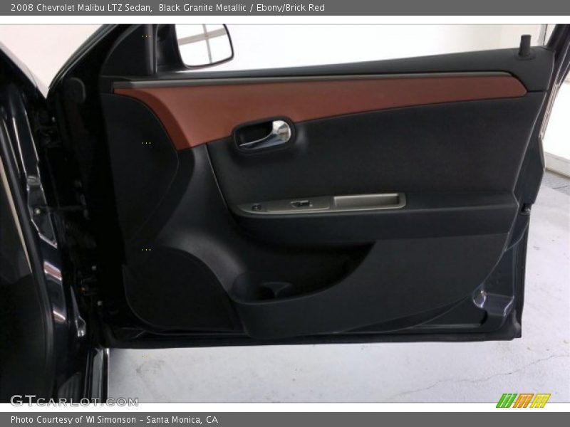 Black Granite Metallic / Ebony/Brick Red 2008 Chevrolet Malibu LTZ Sedan