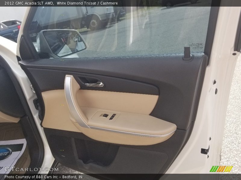 White Diamond Tricoat / Cashmere 2012 GMC Acadia SLT AWD