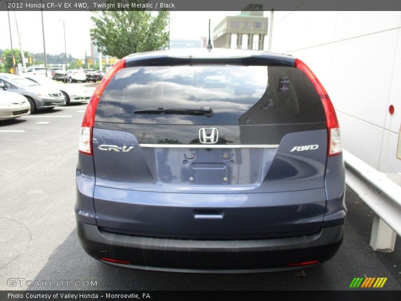 Twilight Blue Metallic / Black 2012 Honda CR-V EX 4WD