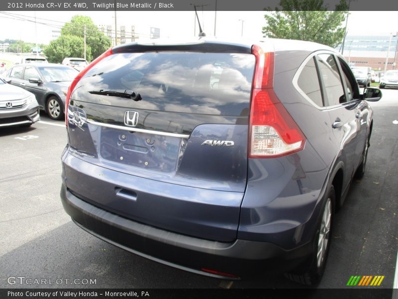 Twilight Blue Metallic / Black 2012 Honda CR-V EX 4WD