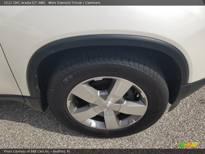 White Diamond Tricoat / Cashmere 2012 GMC Acadia SLT AWD