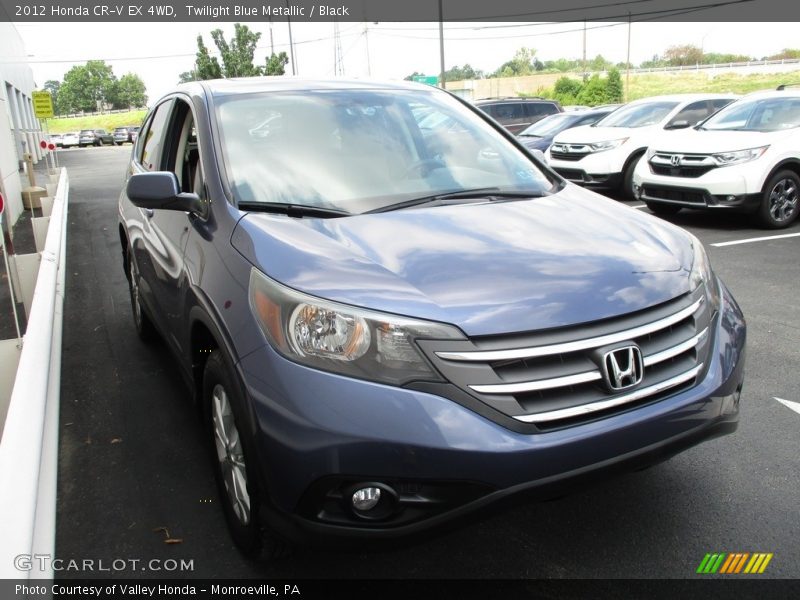 Twilight Blue Metallic / Black 2012 Honda CR-V EX 4WD