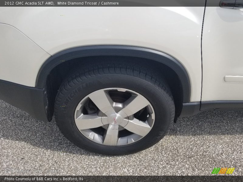 White Diamond Tricoat / Cashmere 2012 GMC Acadia SLT AWD