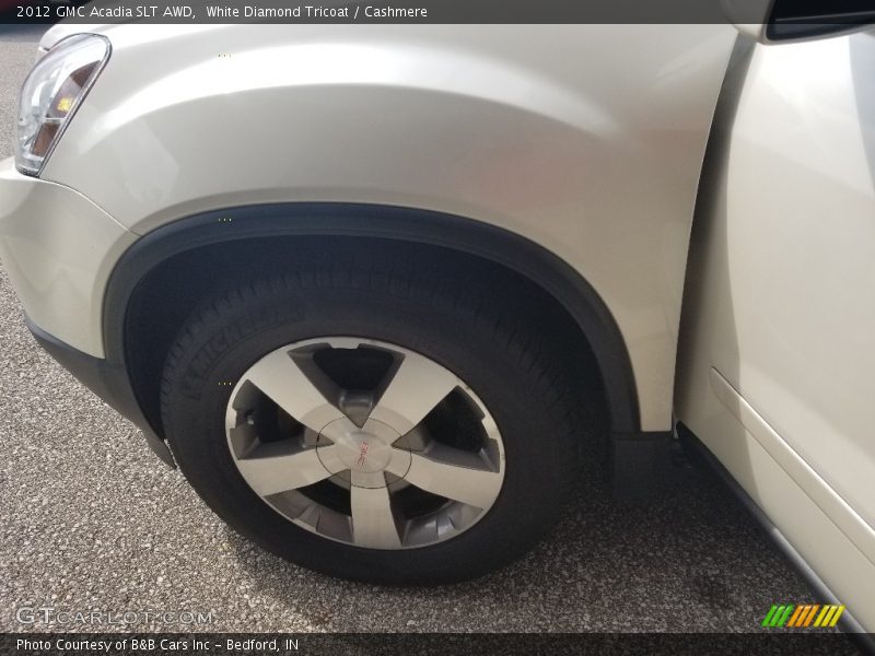 White Diamond Tricoat / Cashmere 2012 GMC Acadia SLT AWD