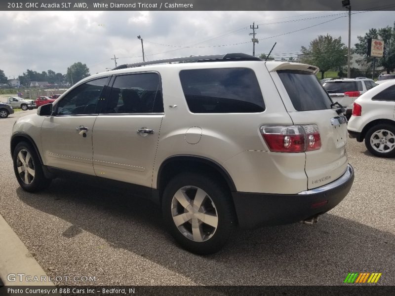 White Diamond Tricoat / Cashmere 2012 GMC Acadia SLT AWD