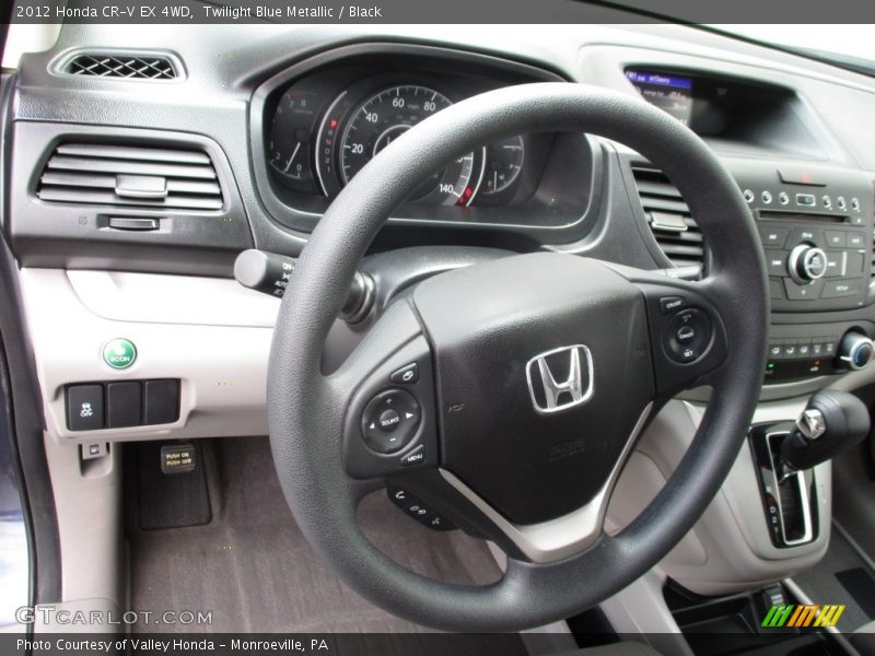 Twilight Blue Metallic / Black 2012 Honda CR-V EX 4WD