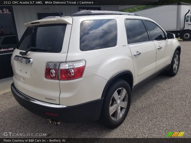 White Diamond Tricoat / Cashmere 2012 GMC Acadia SLT AWD