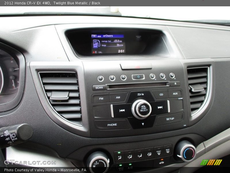 Twilight Blue Metallic / Black 2012 Honda CR-V EX 4WD