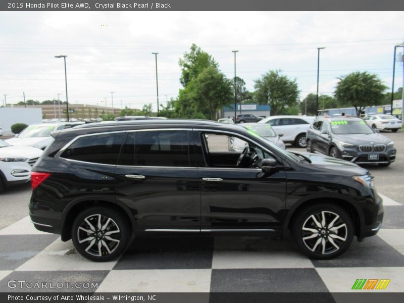 Crystal Black Pearl / Black 2019 Honda Pilot Elite AWD