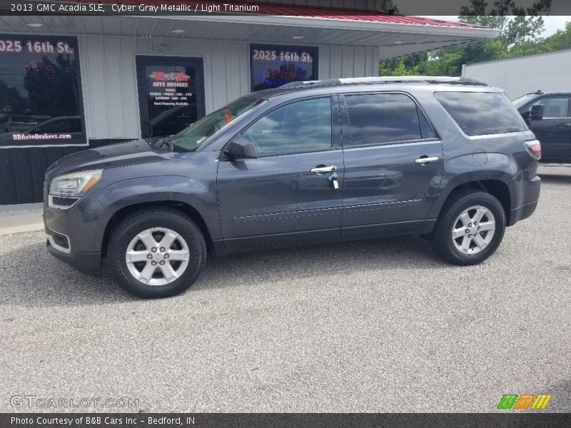 Cyber Gray Metallic / Light Titanium 2013 GMC Acadia SLE
